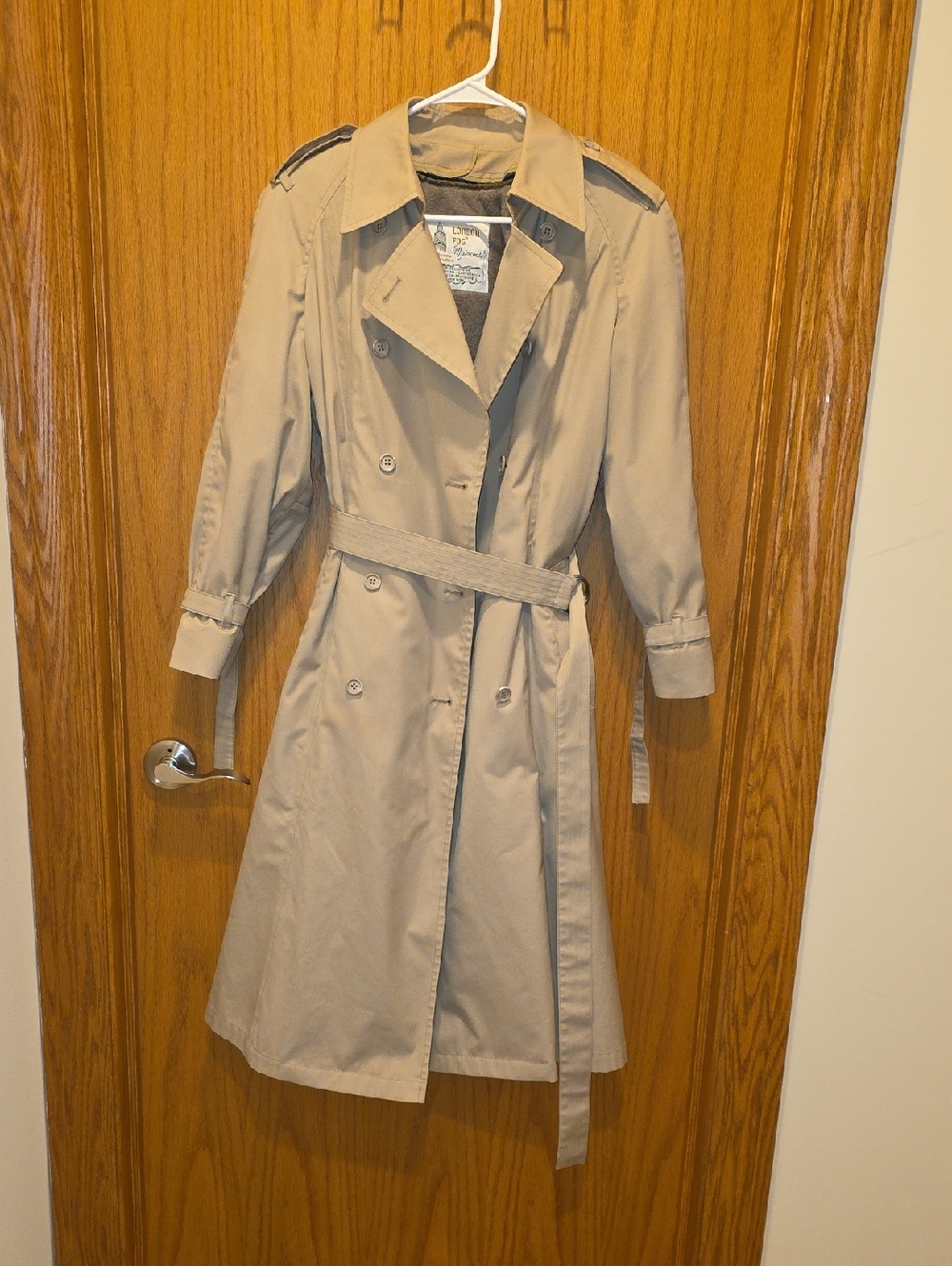 Vintage London Fog Women's Beige Double-Breasted Trench Coat